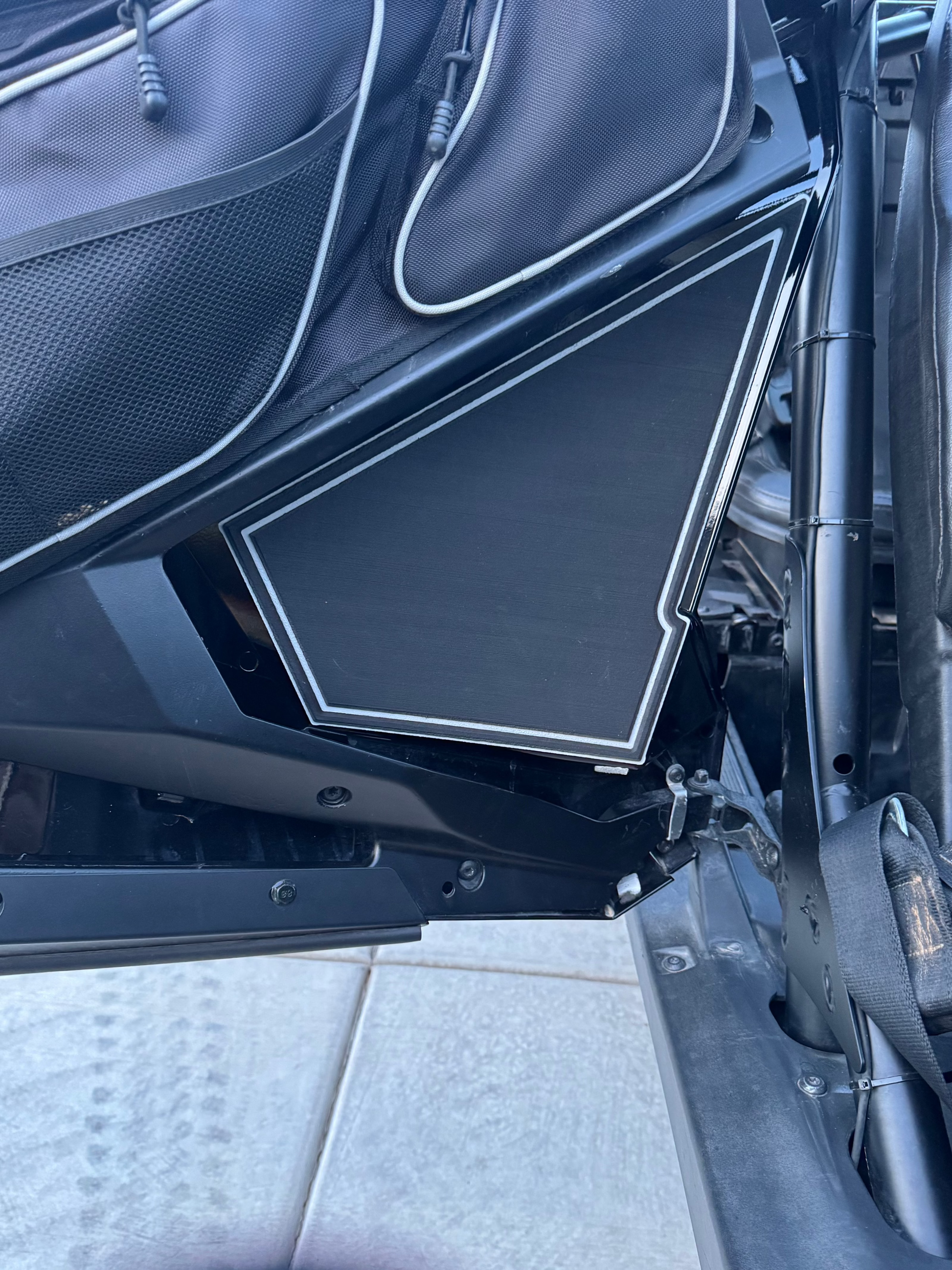 Polaris RZR Turbo R 2020-2024 rear door foam kit featuring custom designed foam on OEM Stock doors for enhanced impact protection, sleek aesthetics, and quieter operation.