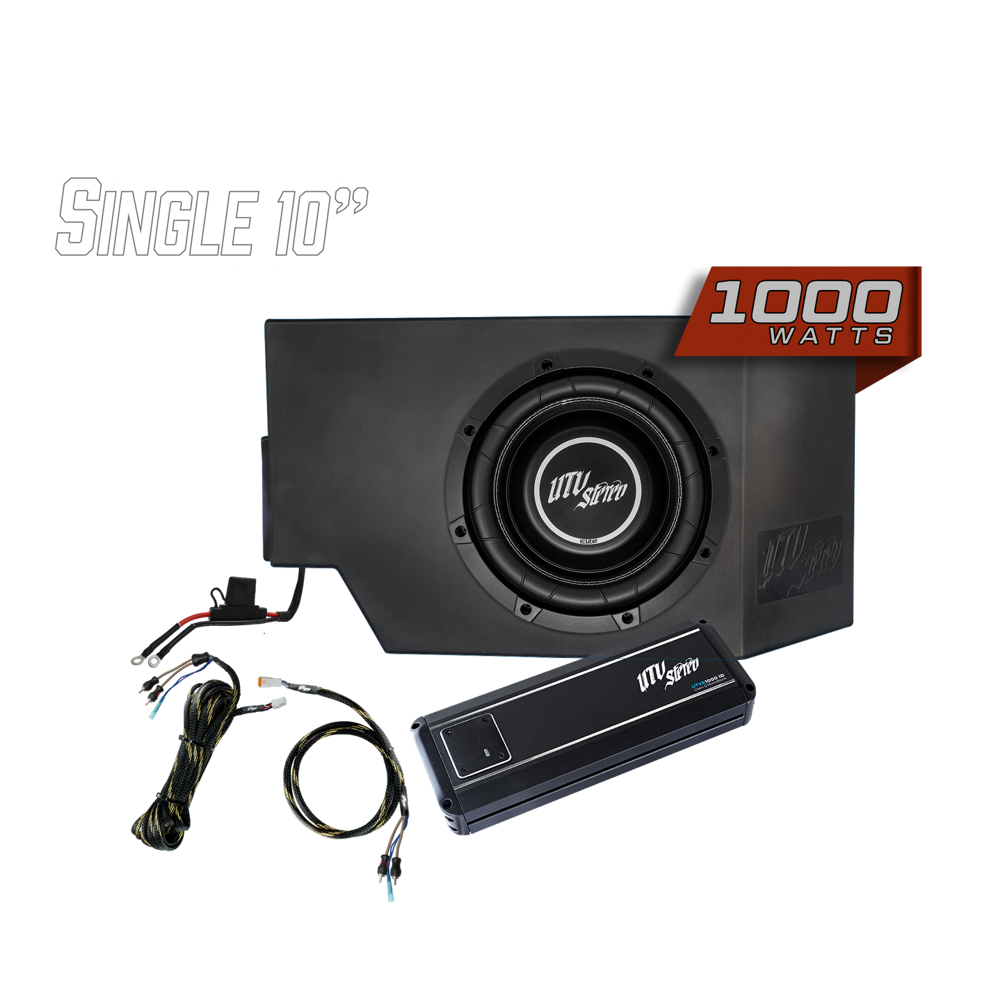 Can-Am® Defender 1000W Single Driver Side 10" Subwoofer Kit | UTVS-DEF-SUB-1000-DRIVER