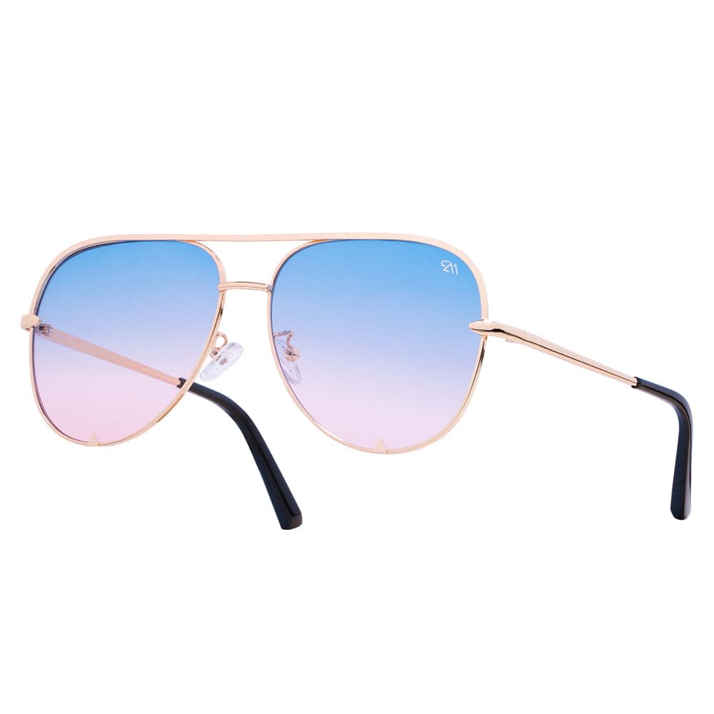 Maverick Sunglasses – Gold Frame, Light Blue Polarized Lens | Pure Adrenaline