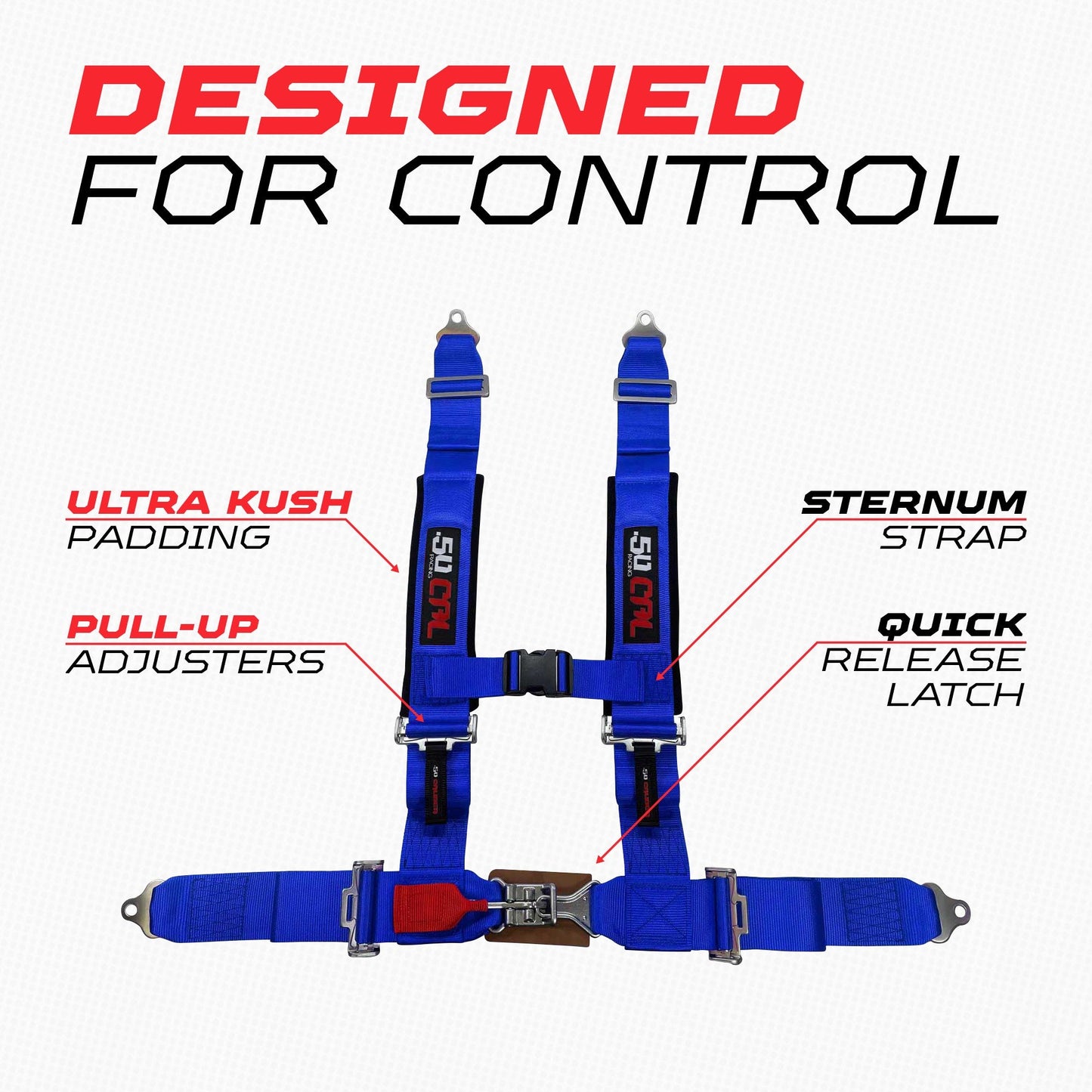 2" 4 point Harness 50 Caliber Racing Harness
