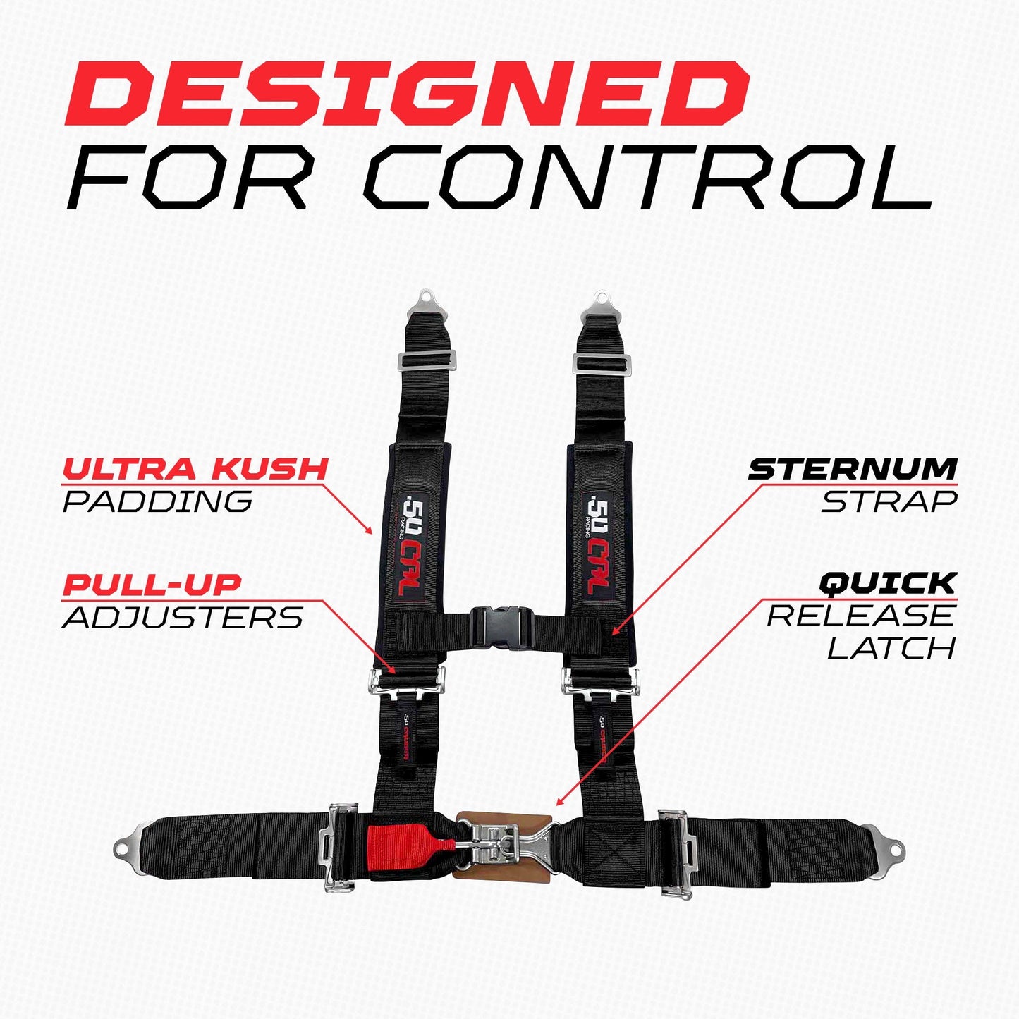 2" 4 point Harness 50 Caliber Racing Harness