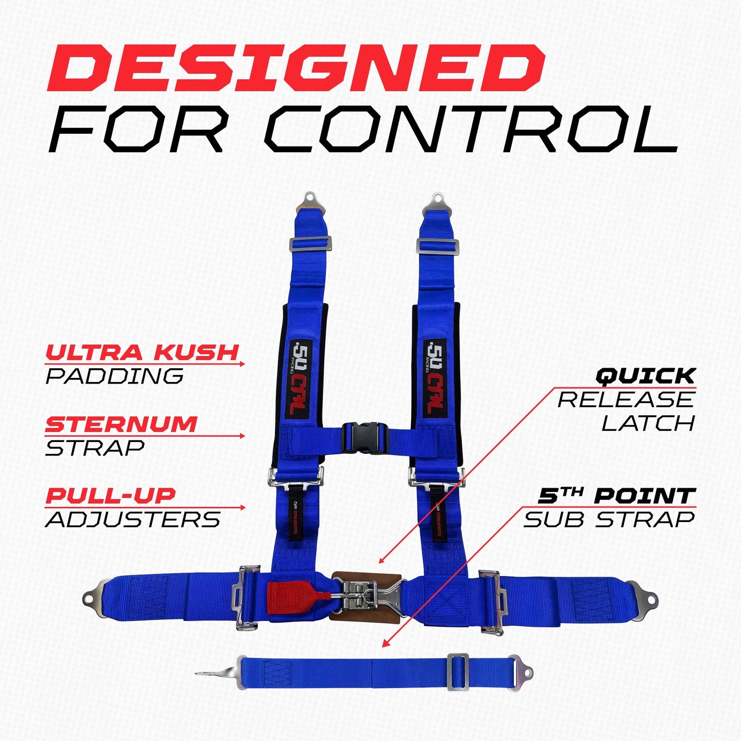 2" 5 point Harness 50 Caliber Racing Harness
