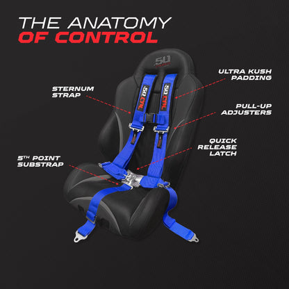 3" 5 point Harness 50 Caliber Racing Harness