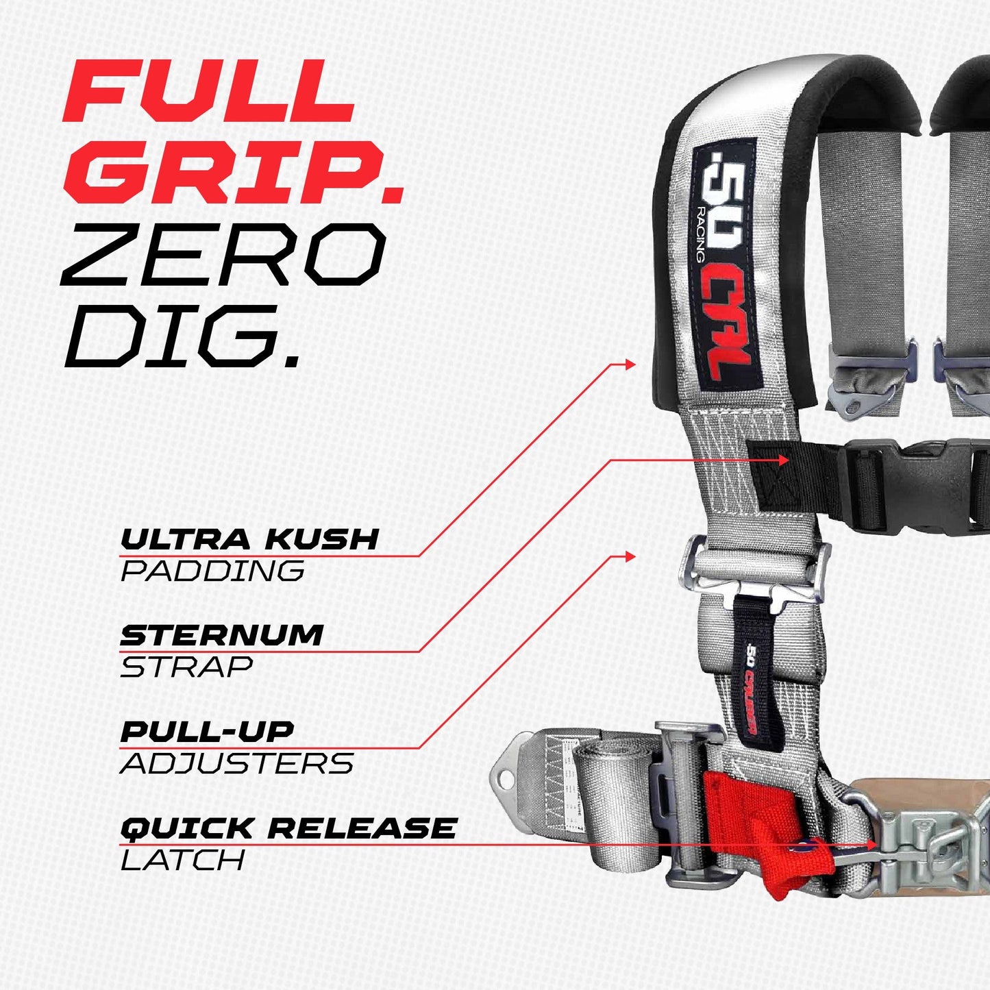 3" 5 point Harness 50 Caliber Racing Harness