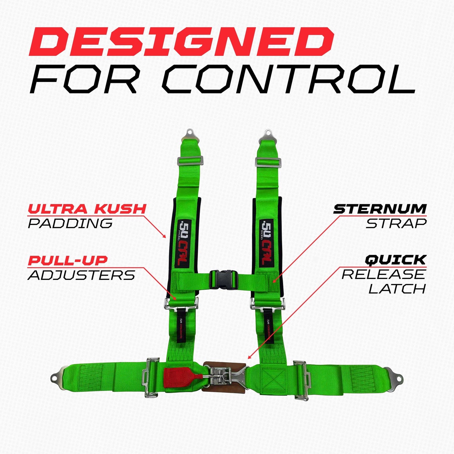 3" 5 point Harness 50 Caliber Racing Harness