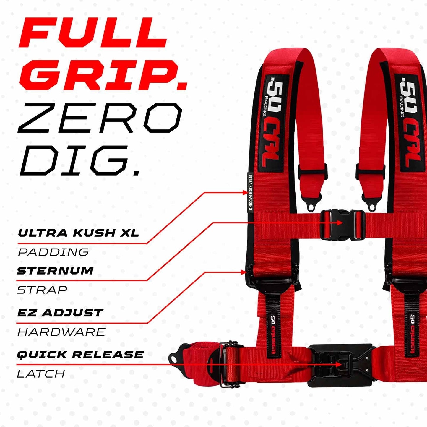 2" & 3" 4 Point Quick Fit Harness