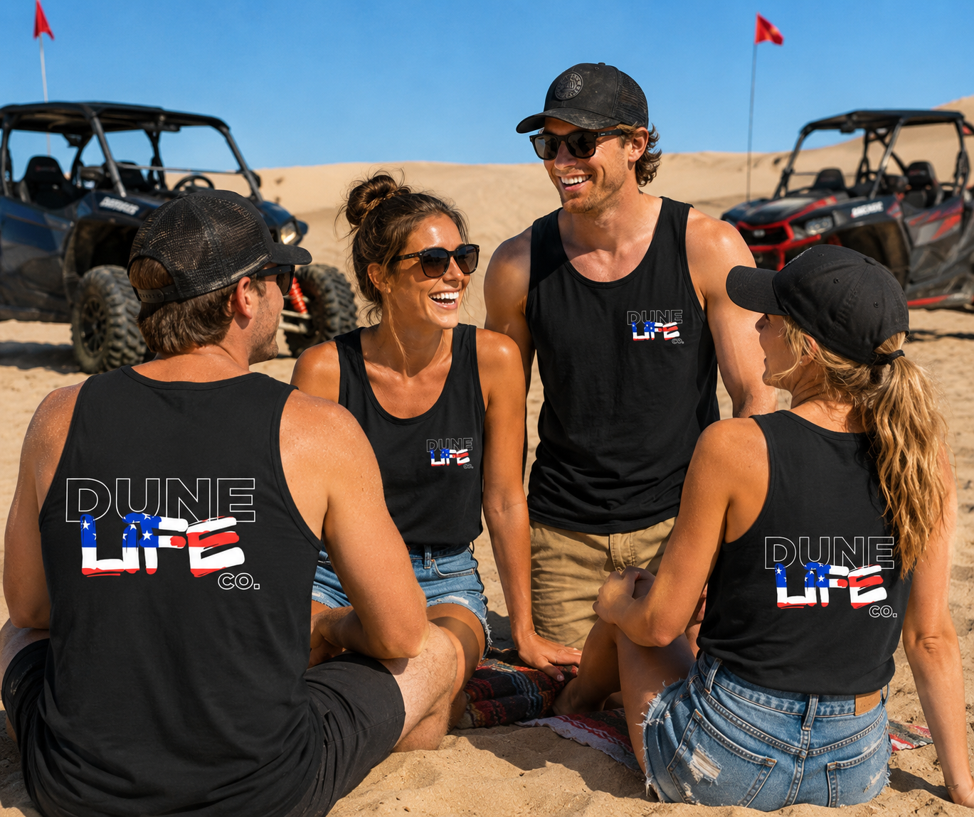 Dune Life Co. USA Logo Tank Tops