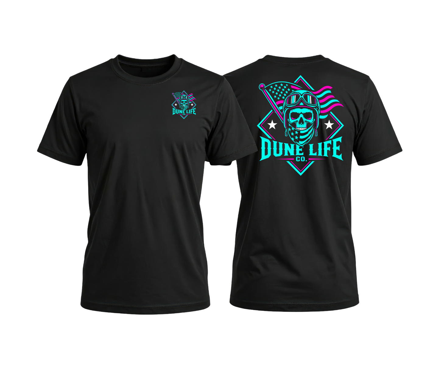 Dune Life Co.® Pink & Teal Skull Tee