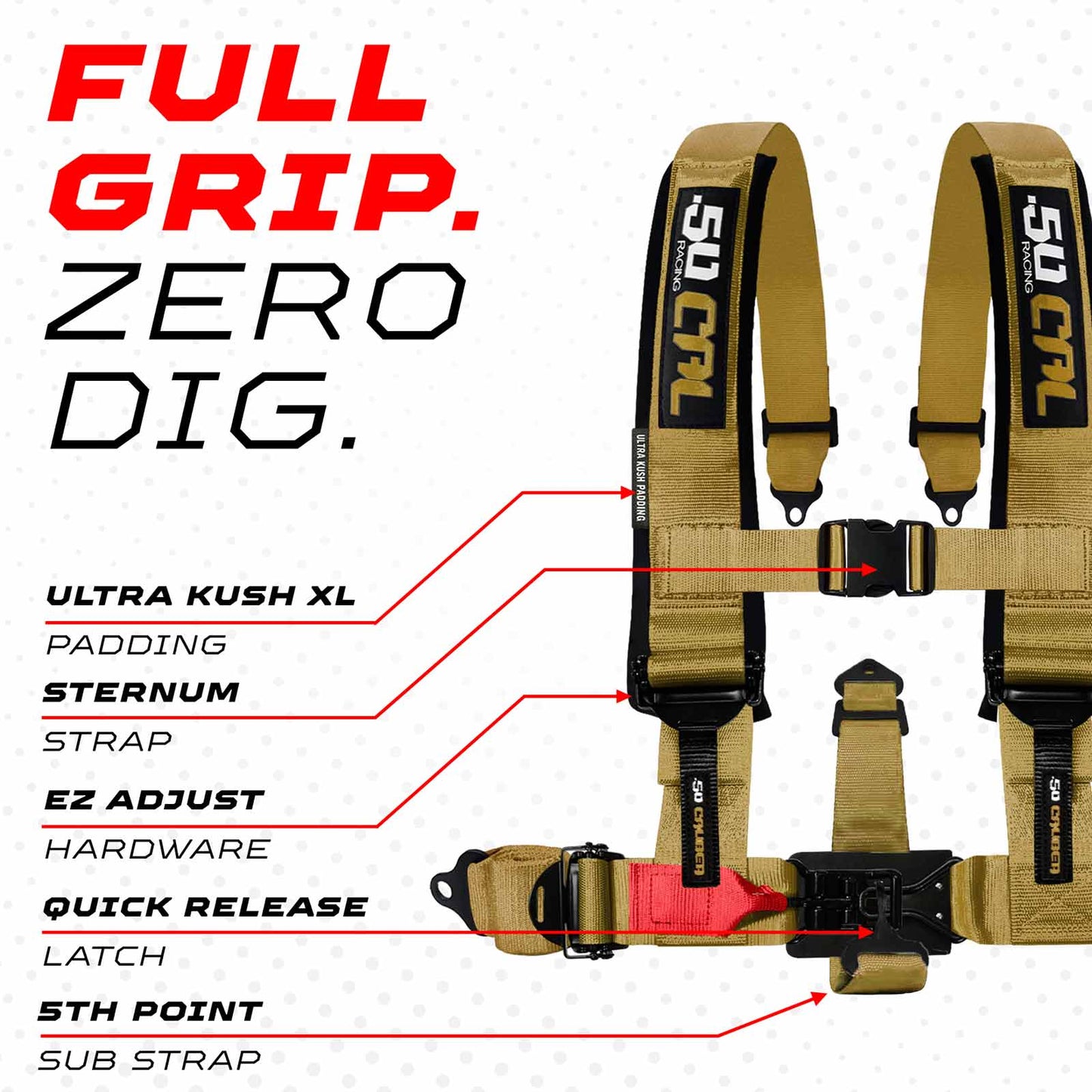 2" & 3" 4 Point Quick Fit Harness