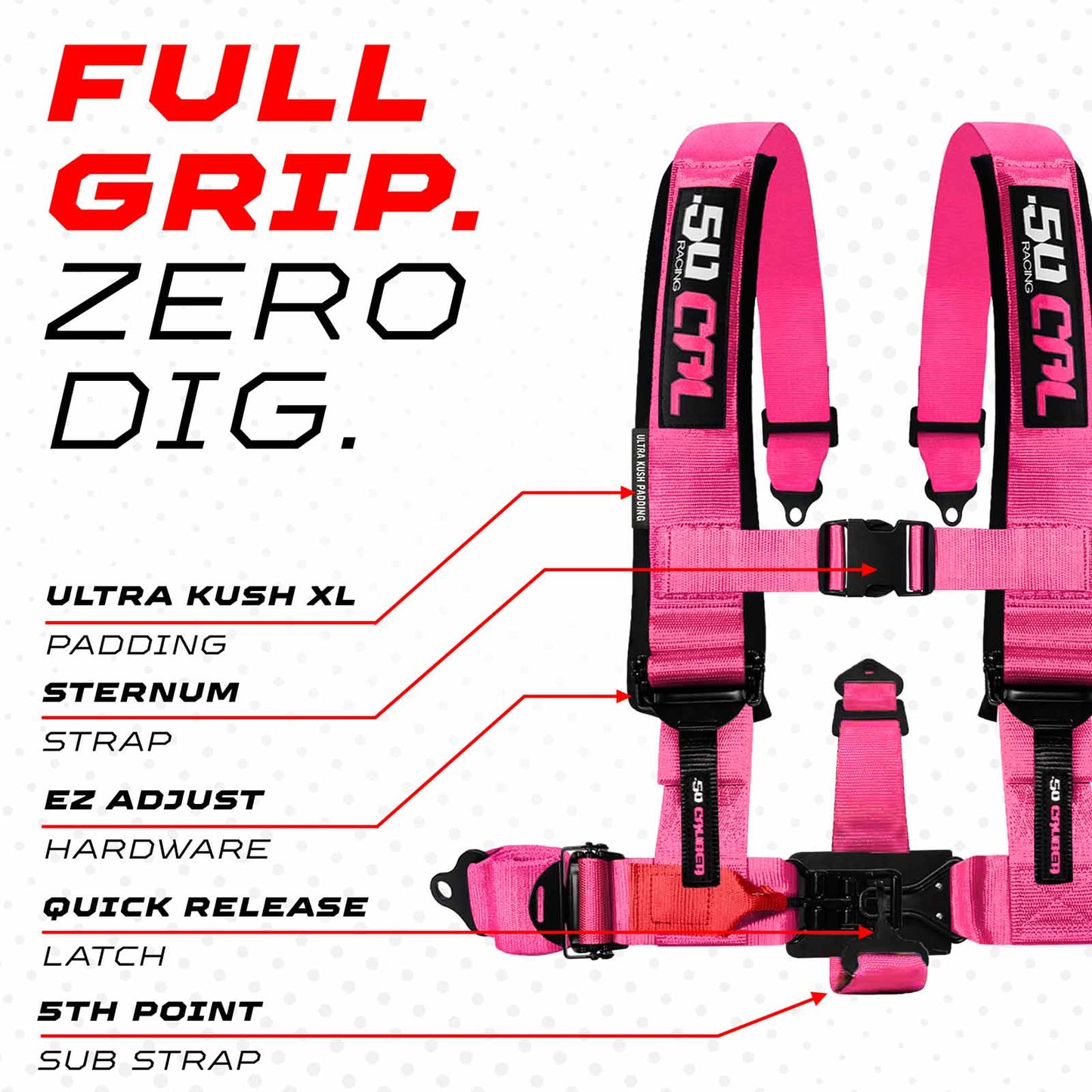 2" & 3" 4 Point Quick Fit Harness