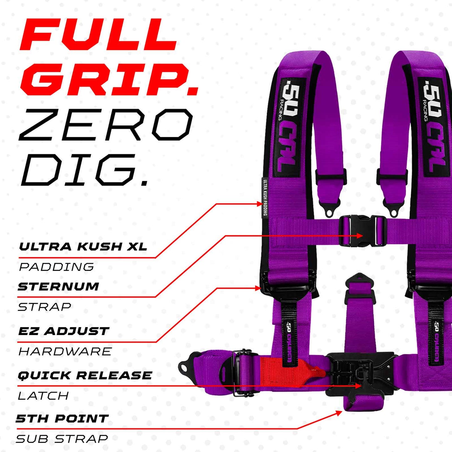 2" & 3" 4 Point Quick Fit Harness