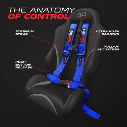2" & 3" 4 point Harness with push button release