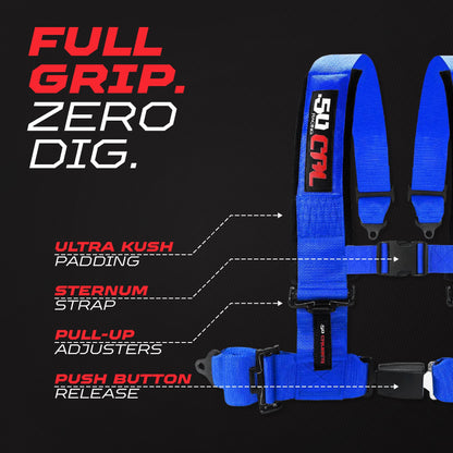 2" & 3" 4 point Harness with push button release