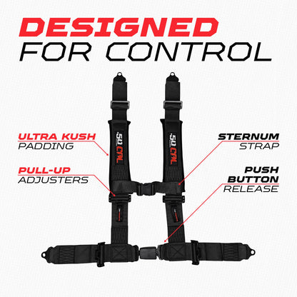 2" & 3" 4 point Harness with push button release