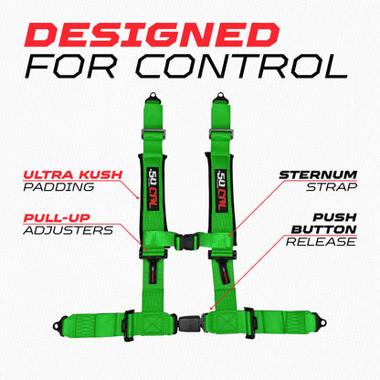 2" & 3" 4 point Harness with push button release