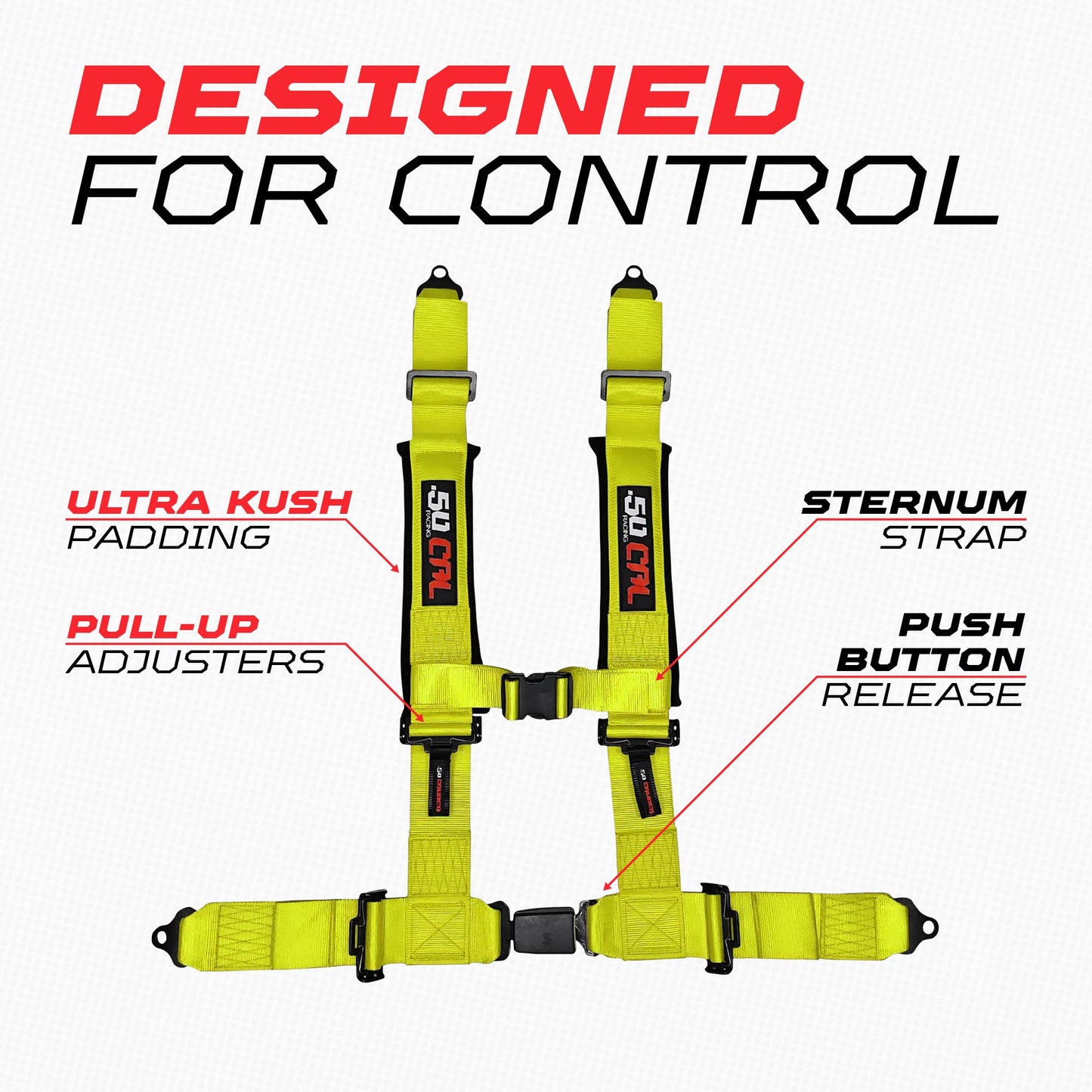2" & 3" 4 point Harness with push button release