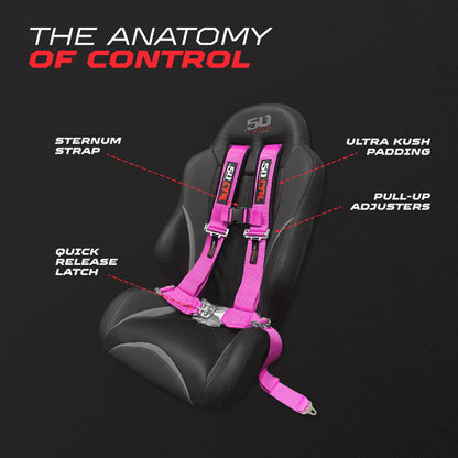 3" 4 point Harness Seat Belt 50 Caliber Racing
