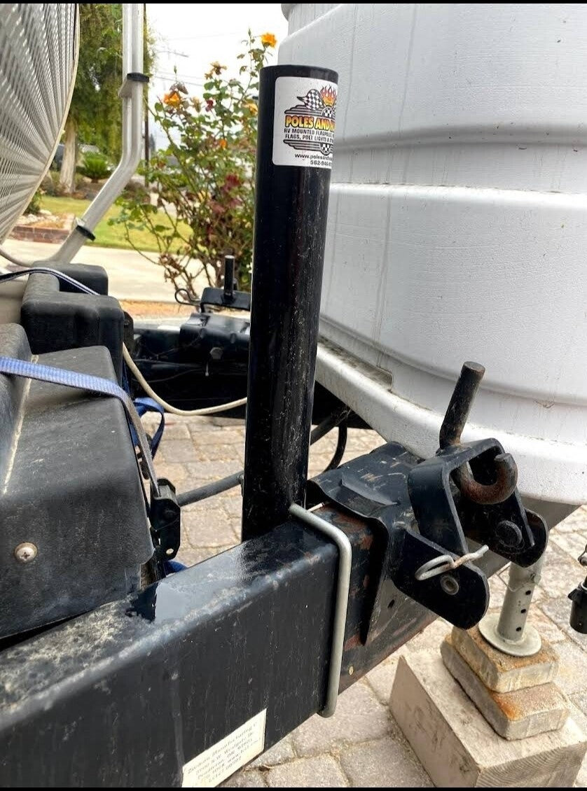 RV Telescopic Flagpole + 6" Frame Kit | Designed for Tow Trailers