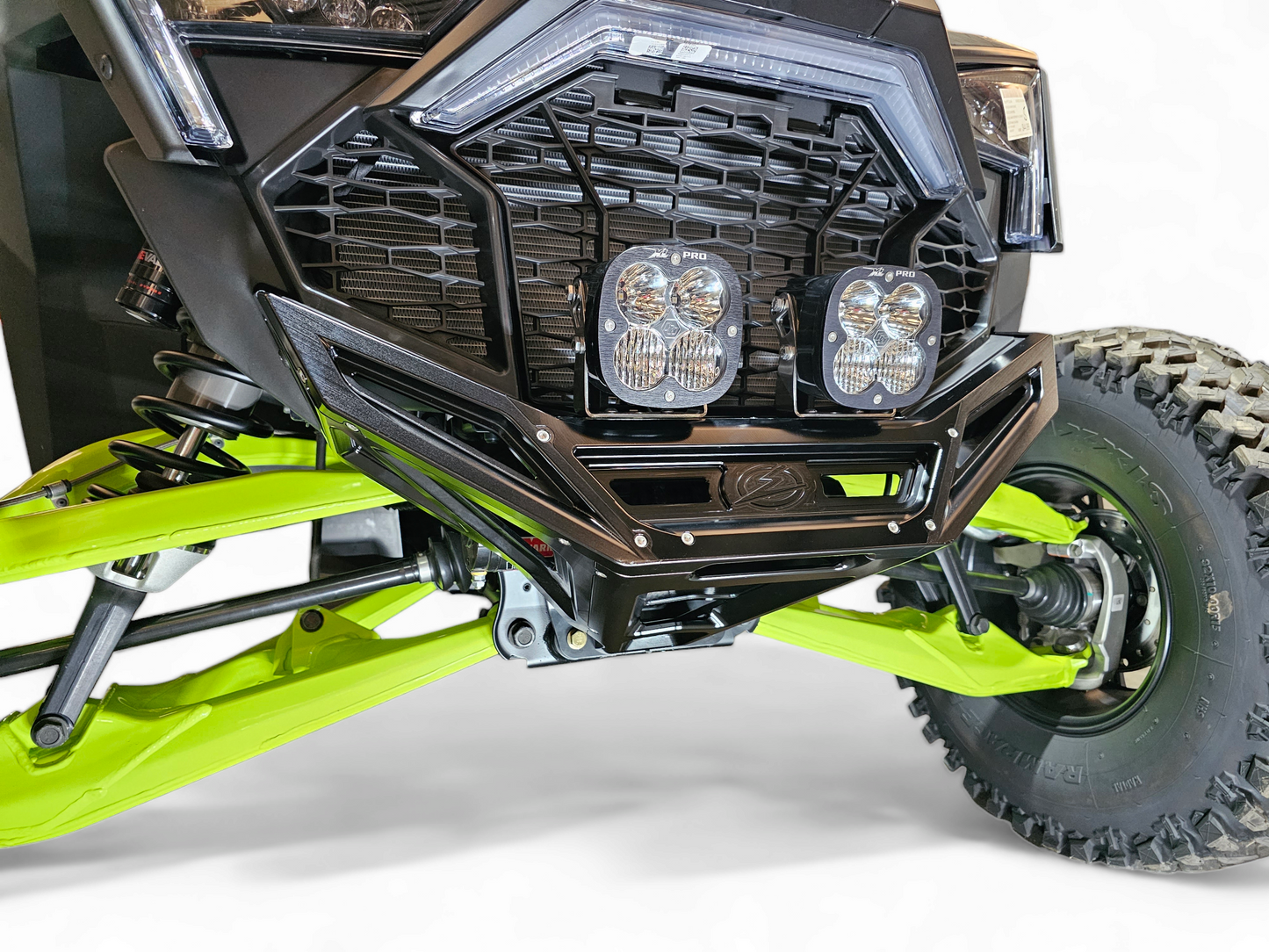 2022-2025 Polaris RZR Pro R, Pro S, Turbo R Machined Billet Front Winch Bumper (Black Anodize)