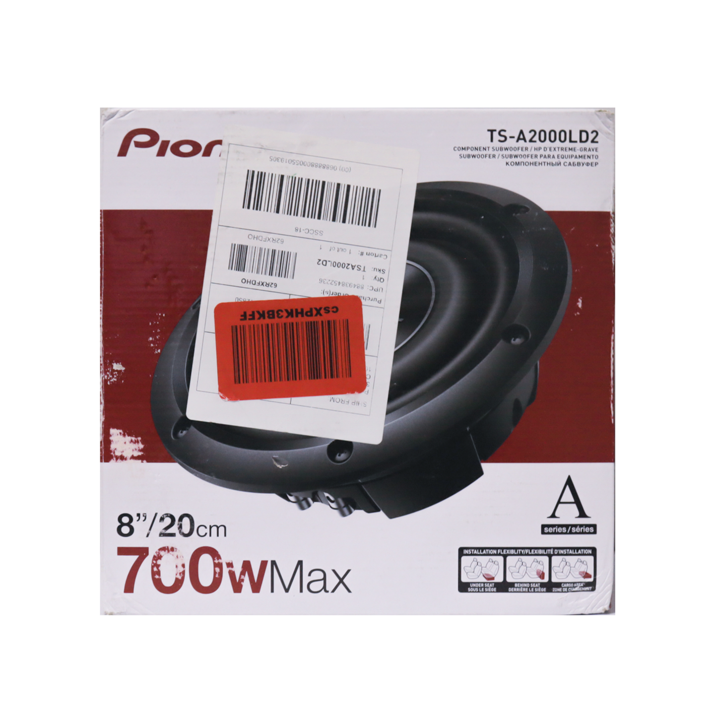 Pioneer 8" 700W Max Subwoofer | Open Box Return
