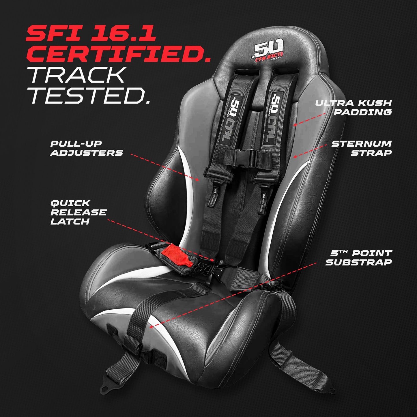 SFI Approved 2" and  3" 5 point Harness, Racing Harness