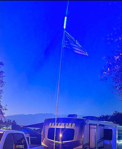 RV Telescopic Flagpole + 6" Frame Kit | Designed for Tow Trailers