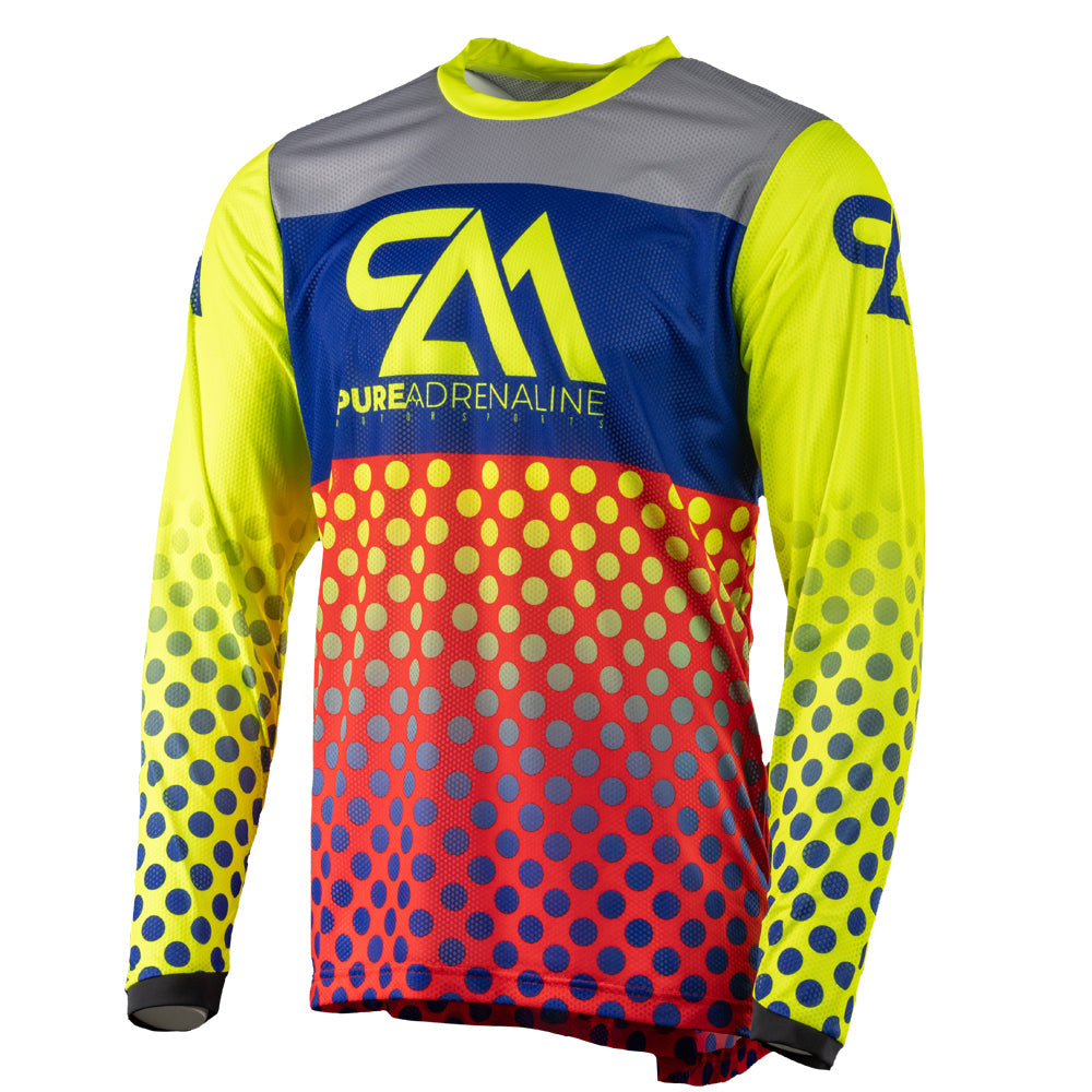 Yellow/Red/Blue Mens Thrill 2.0 Series MX Jersey