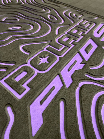 Closer look at CRC Foam’s EVA bed mat on Polaris Pro Series  SXS/UTV, providing slip resistance and custom styling