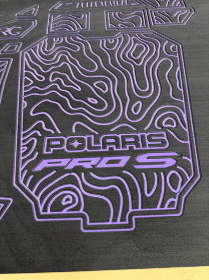 Detailed shot of removable EVA foam bed mat by CRC Foam for 2- 4-seat Polaris Pro Series, ensuring superior off-road performance