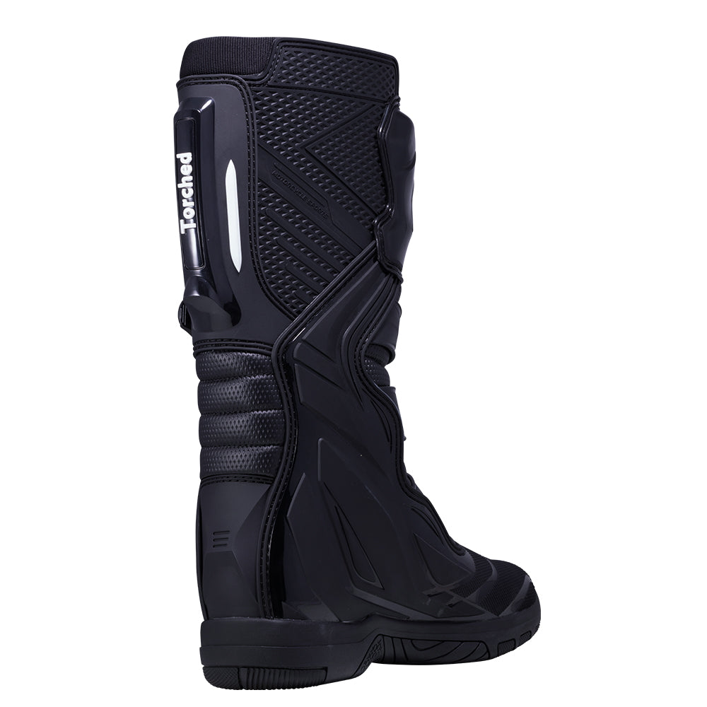 Black/White Mens Torched MX Boots