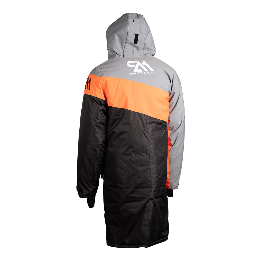 Orange / White Unisex Racer Coat
