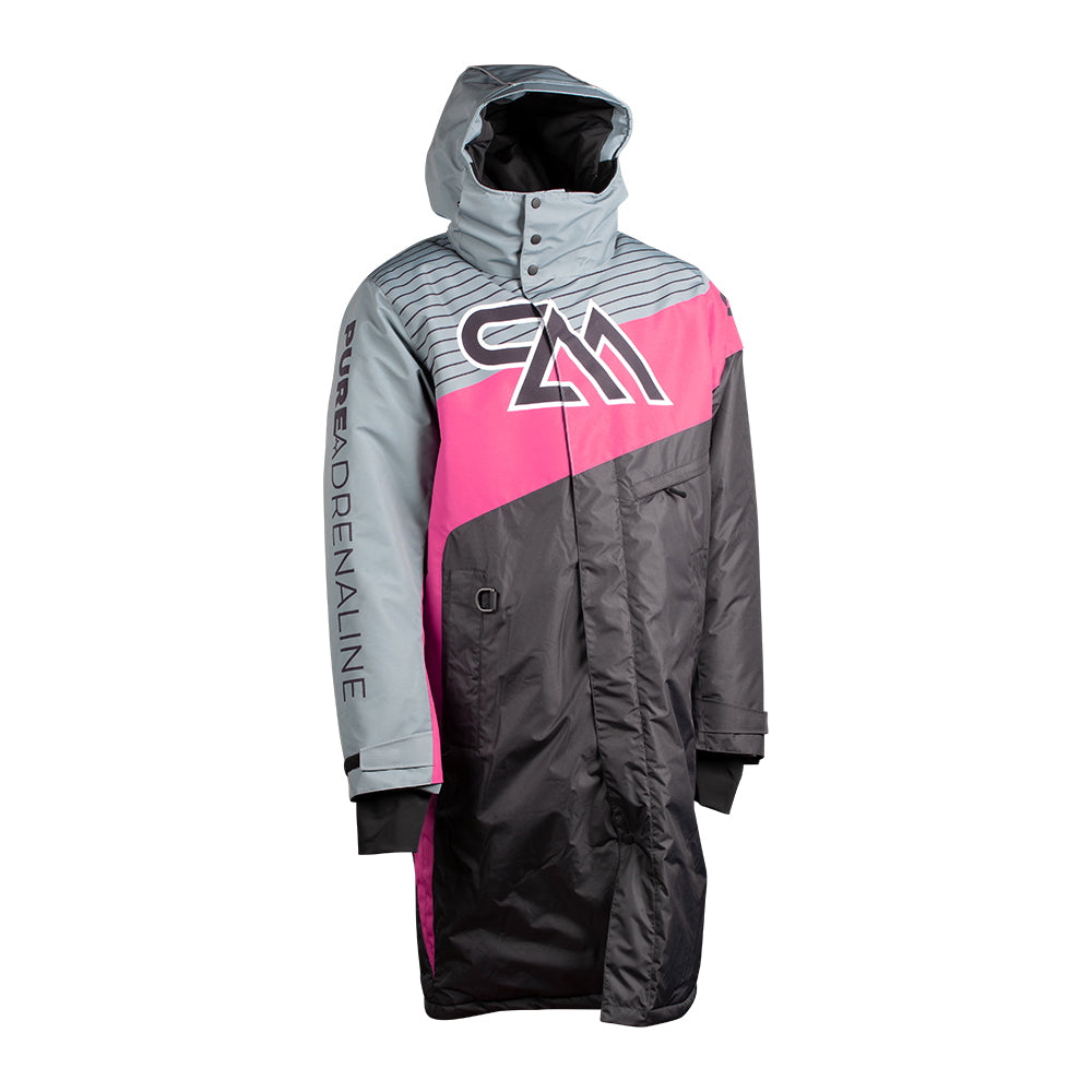 Pink / Black Unisex Racer Coat