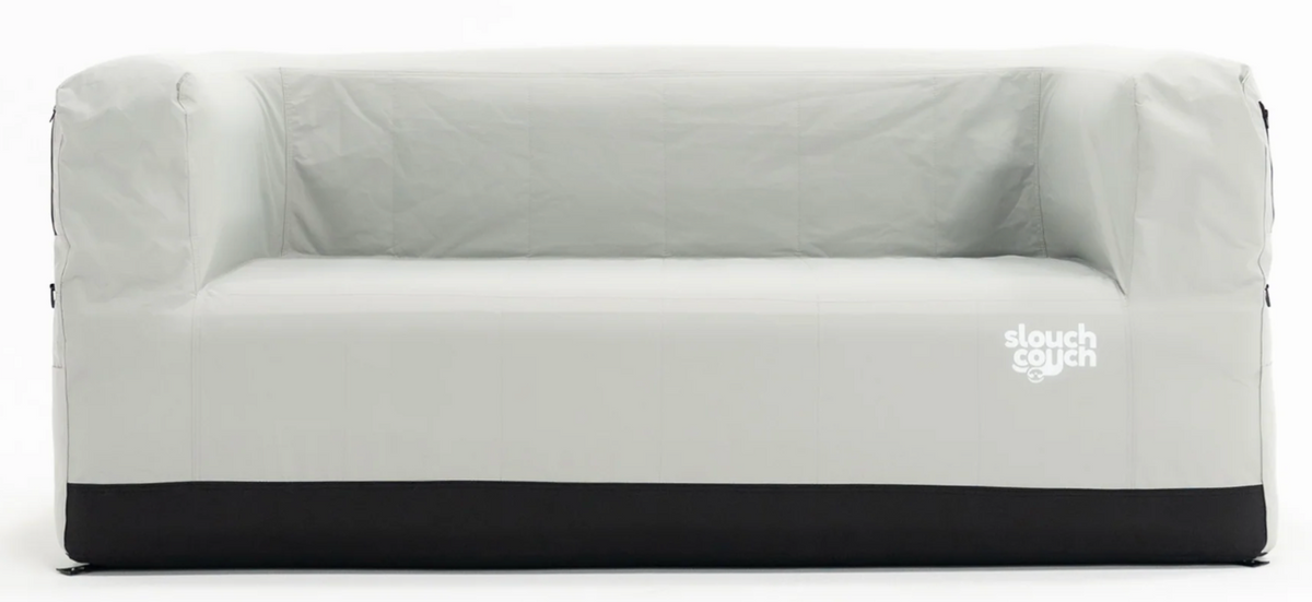 Harbor Grey Slouch Couch inflatable outdoor loveseat for relaxing at the sand dunes